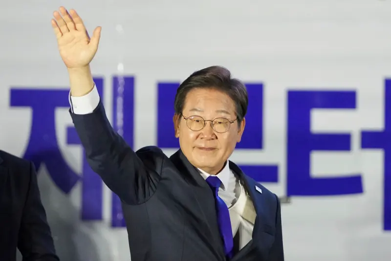 ▲韓國總統大選落幕,由共同民主黨候選人李在明當選第21屆韓國總統,任期於4日上午正式展開。(圖/美聯社/達志影像)