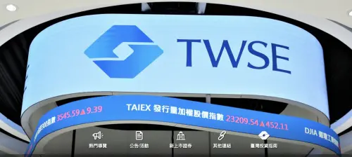 The Taiwan Stock Exchange is a Taipei-based financial institution. (TWSE)