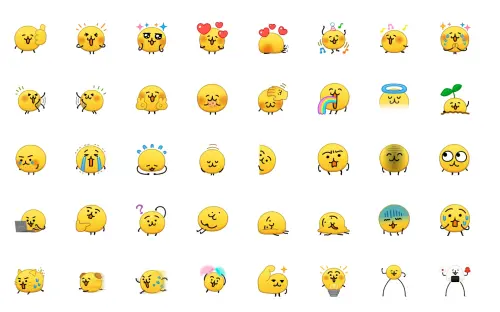 黃色小圓人官方名稱為「表情符號的孩子(暫定)」,近日推出「表情貼小傢伙(((動態)))表情貼」,意外在社群平台上備受討論。(圖/翻攝LINE STORE) ▲黃色小圓人官方名稱為「表情符號的孩子(暫定)」,近日推出「表情貼小傢伙(((動態)))表情貼」,意外在社群平台上備受討論。(圖/翻攝LINE STORE)