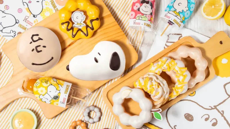 ▲6月6日國際甜甜圈日！Mister Donut買3送1，爽吃蜜糖波堤、聯名史努比的查理布朗甜甜圈，愛文芒果冰沙第二杯50元消暑優惠。Krispy Kreme「買一送一」一次整理。（圖／統一多拿滋提供）