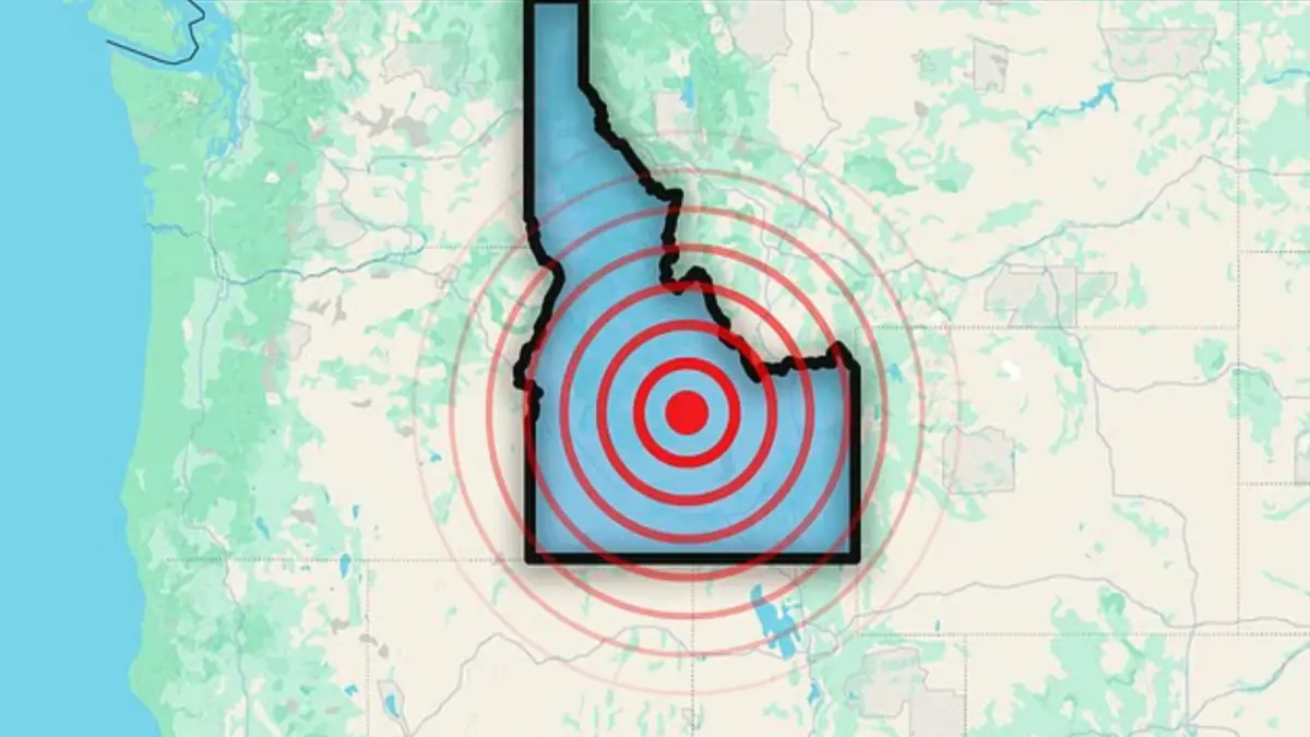 ▲美國愛達荷州一個名叫史丹利的小鎮，本週地震活動頻繁，曾在1天之內搖了35次，引起地質學家關注。地理位置示意圖。（圖／翻攝自每日郵報）