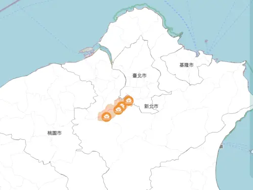 ▲水利署針對永和區 、 土城區 、 土城區 、 中和區 、 中和區發布「淹水警戒」。（圖／翻攝自水利署）