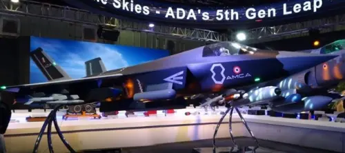 ▲印度「先進中型戰鬥機」(AMCA)戰機曝光。(圖/印度國防部) ▲印度「先進中型戰鬥機」(AMCA)戰機曝光。(圖/印度國防部)