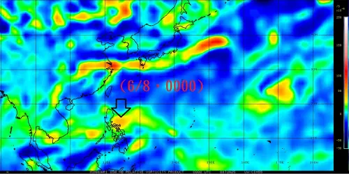 今(8)日,季風槽內只剩下一個獨大的正渦度區,發展情況不上不下。(圖/鄭明典臉書) ▲今(8)日,季風槽內只剩下一個獨大的正渦度區,發展情況不上不下。(圖/鄭明典臉書)