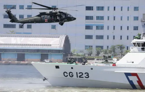 ▲海洋委員會海巡署舉行海安12號演習的情形。(圖／海洋委員會海巡署提供)