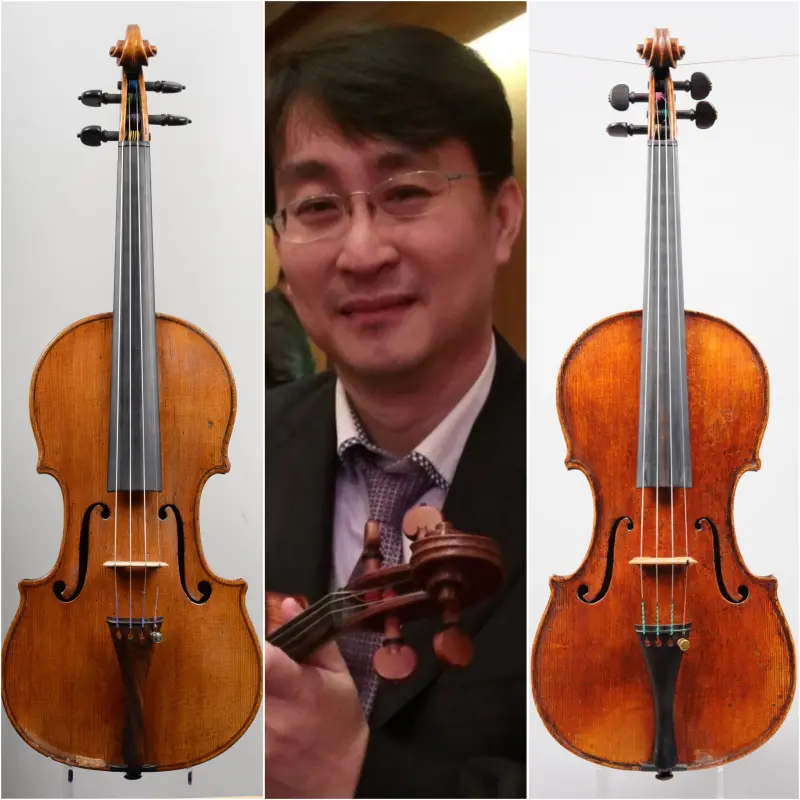 ▲王文洋小提琴老師張鎮洲，遭英商提告追討購買2把名琴的費用14.1萬英鎊。（圖／Florian Leonhard提供、翻攝臉書、Florian Leonhard提供）