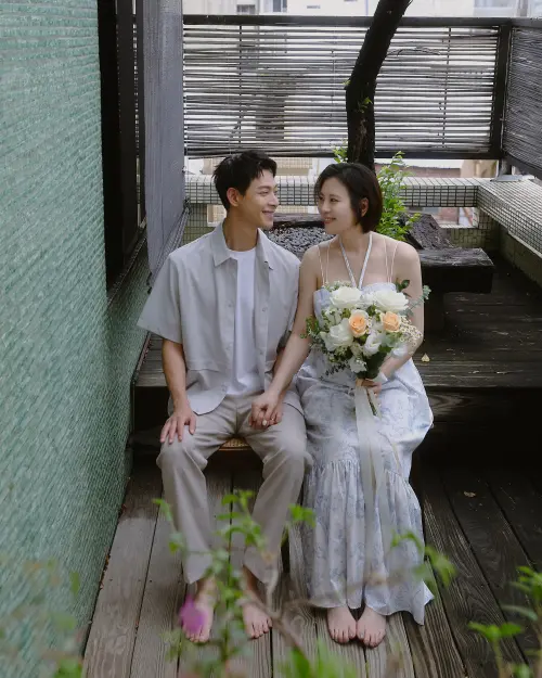 ▲劉品言、連晨翔結婚。（圖／鴻言娛樂提供）