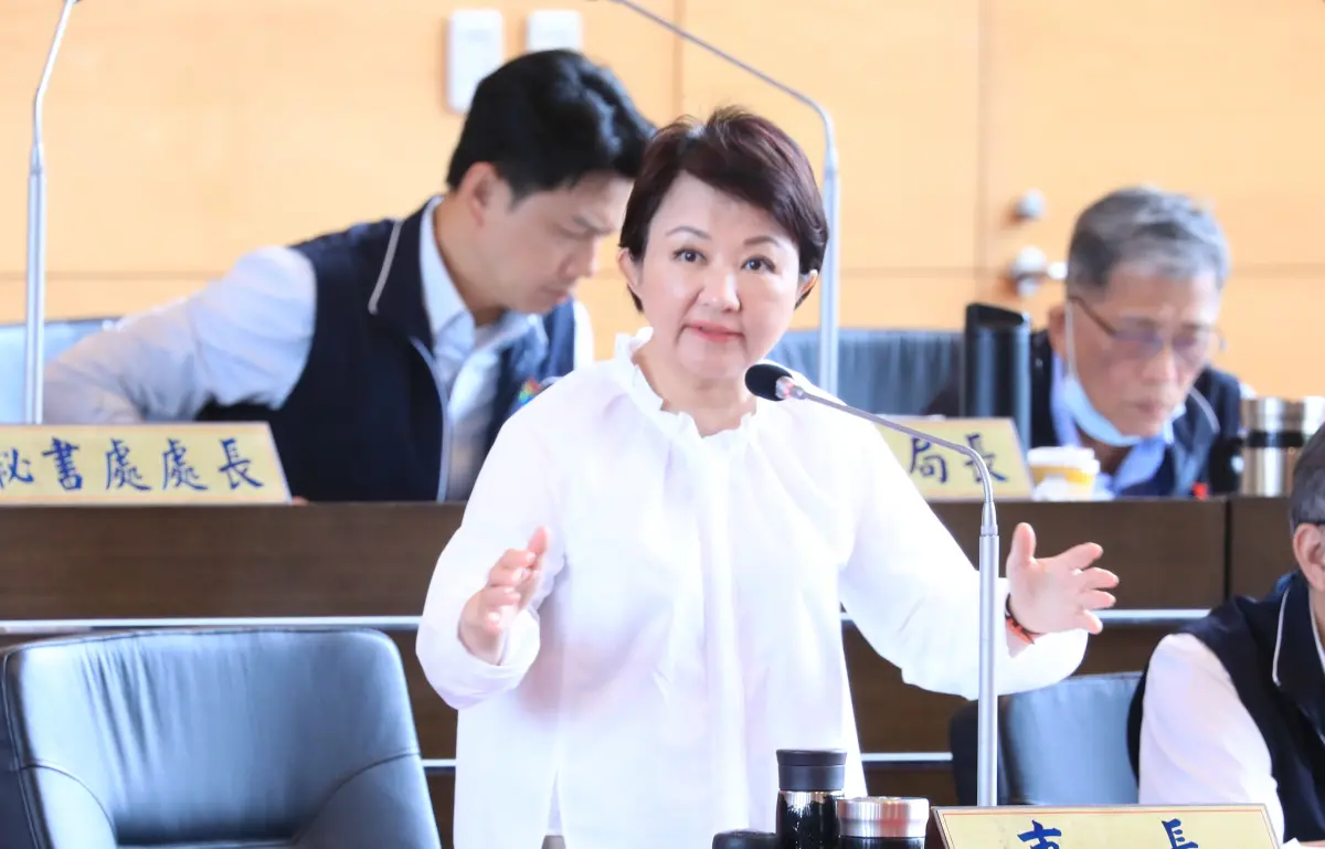 ▲台中市長盧秀燕藉由公布台中超巨蛋位址的爭議話題，成功轉移綠營議員的質詢重點。（圖／台中市政府提供，2025.06.09）