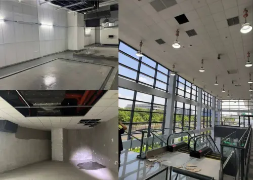 台中這處「世界級建築」漏水80處 綠議員憂心10月開幕展泡湯 ▲台中國際會展中心竟然多處漏水,連天花板都掉落。(圖/江肇國提供,2025.06.09)