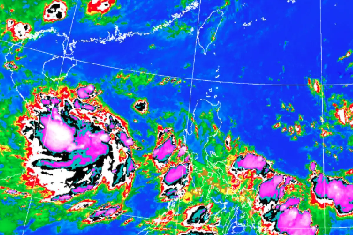 ▲週四開始，受熱帶擾動外圍水氣影響，台灣恐有劇烈降雨發生，週末天氣將出現明顯變化。（圖／取自中央氣象署）