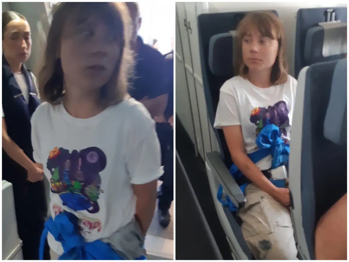 ▲瑞典「環保少女」童貝里（Greta Thunberg）今（10）日已搭上班機飛離以色列前往法國轉機返回瑞典。（合成圖／翻攝自以色列外交部）