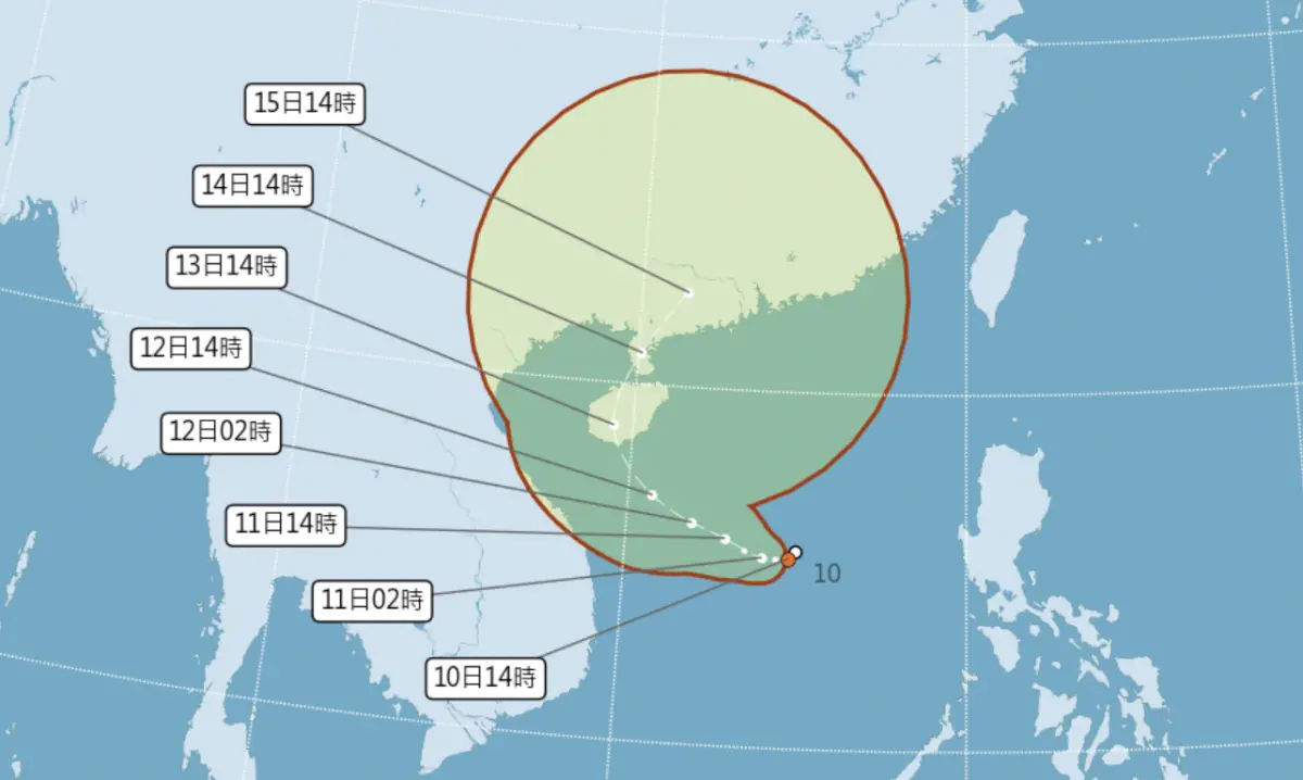 ▲今年首號颱風蝴蝶最快週三上午生成，週四開始台灣會受到影響，南部、花東雨勢最明顯。（圖／中央氣象署）
