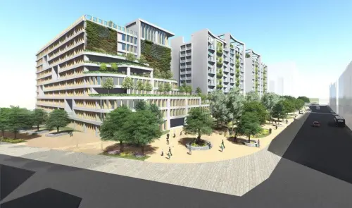 ▲碧華國中舊校區土地約2.88公頃，新北市府規畫設置銀新未來城。 （示意圖／新北市政府提供）