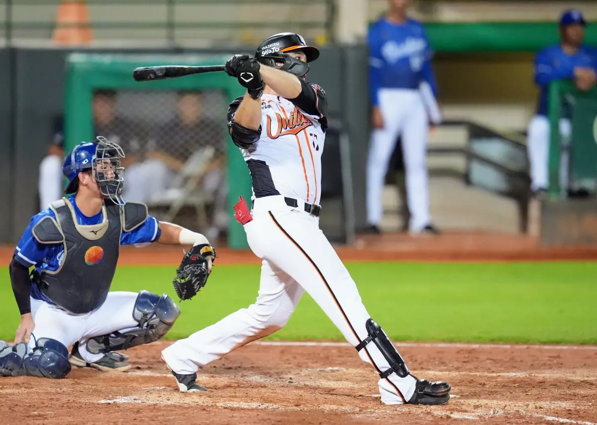 ▲統一獅林安可敲出再見全壘打，幫助球隊以6：5氣走富邦悍將。（圖／統一獅提供）