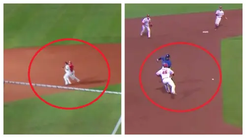 兩次同位置跑壘員與防守員相撞,卻產生截然不同的判決結果,在網路上引發爭議。(圖/取自CPBLtv) ▲兩次同位置跑壘員與防守員相撞,卻產生截然不同的判決結果,在網路上引發爭議。(圖/取自CPBLtv)