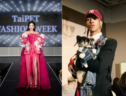 ▲「臺北萌寵時裝週」是台灣首度以寵物為主角的秀,藝人王思佳與狗兒女LEO、SONW一起參與走秀。(圖/JUST IN XX提供) ▲「臺北萌寵時裝週」是台灣首度以寵物為主角的秀,藝人王思佳與狗兒女LEO、SONW一起參與走秀。(圖/JUST IN XX提供)