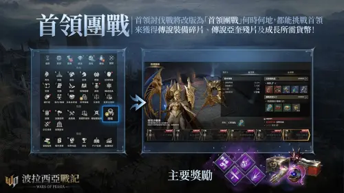 《波拉西亞戰記》「首領團戰」開放挑戰!14關卡機制戰鬥、幻影裝備輕鬆入手。(圖/遊戲橘子提供) ▲《波拉西亞戰記》「首領團戰」開放挑戰!14關卡機制戰鬥、幻影裝備輕鬆入手。(圖/遊戲橘子提供)