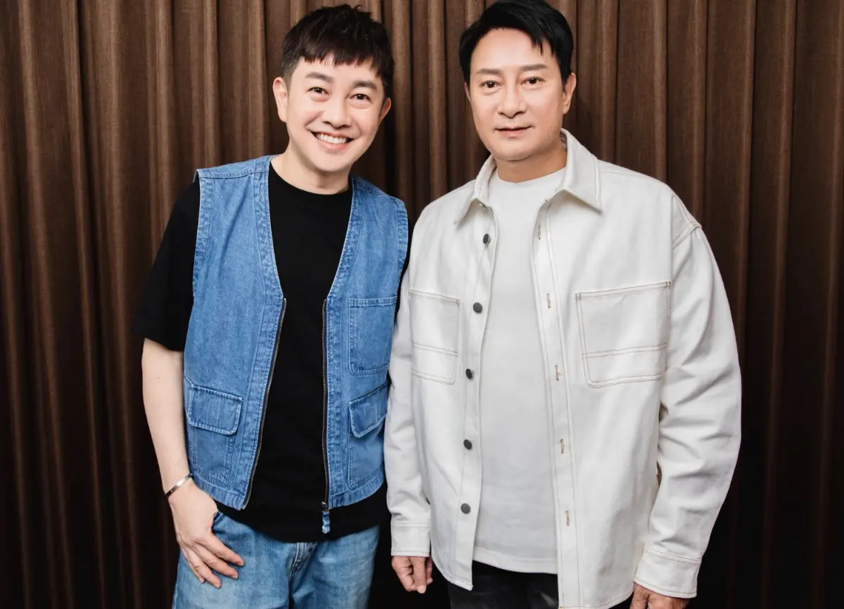 ▲李明川（左）出新單曲〈放心去飛〉，請來60歲的劉錫明（右）演出歌曲MV。劉錫明曾是港劇紅小生，因為與周慧敏被傳緋聞，遭到她的正牌男友倪震，動用旗下雜誌不斷攻擊，讓他只好轉移到台灣來發展。（圖／產值娛樂提供）