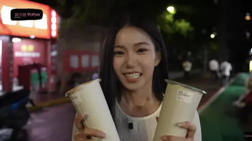 ▲網紅家寧（如圖）日前去朝聖開酸自己拾汣茶屋。（圖／秘月期POPOO YouTube）