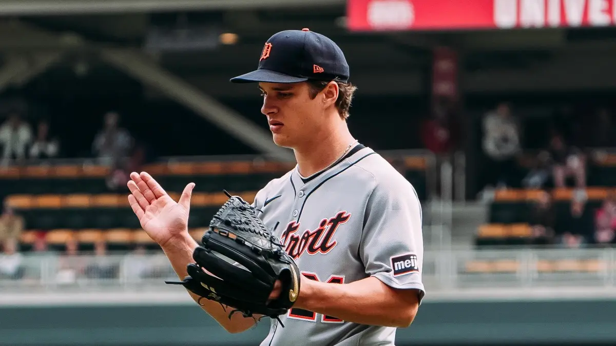 ▲美國職業棒球大聯盟（Major League Baseball）底特律老虎隊今（12）日宣布，年僅22歲的頂級新秀Jackson Jobe將接受「Tommy John手術」，本季提前報銷。（圖／取自老虎X）