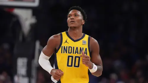 總冠軍賽G3,印第安那溜馬主場以116:107擊敗奧克拉荷馬雷霆,系列賽取得2:1領先優勢。此役最大亮點之一,無疑是溜馬後衛Bennedict Mathurin從板凳出發,僅22分鐘便高效砍下27分 ▲NBA總冠軍賽G3,印第安那溜馬主場以116:107擊敗奧克拉荷馬雷霆,系列賽取得2:1領先優勢。此役最大亮點之一,無疑是溜馬後衛Bennedict Mathurin從板凳出發,僅22分鐘便高效砍下27分。(圖/美聯社/達志影像)