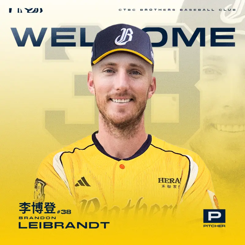 ▲中信兄弟簽下新洋投李博登，來台發展前效力紐約洋基。（圖／中信兄弟提供）