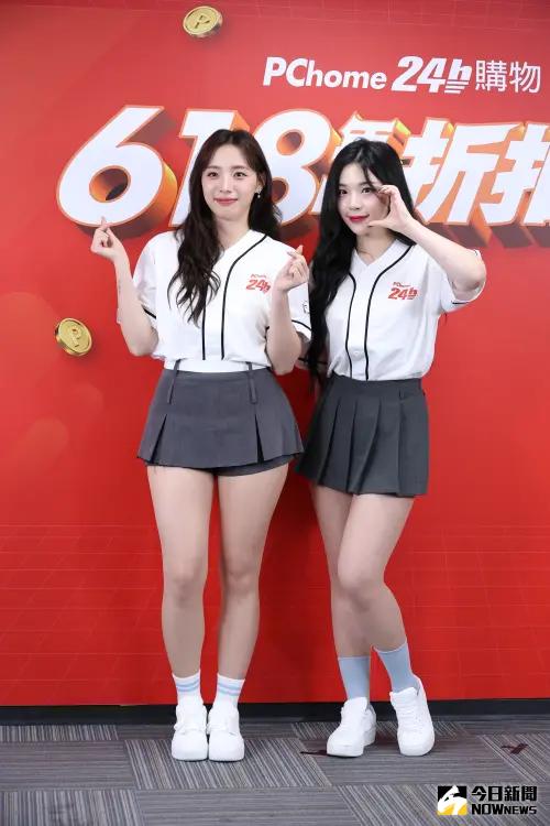 ▲河智媛、趙娟週（頭髮比較長的）首度公開同框。(圖／記者嚴俊強攝）