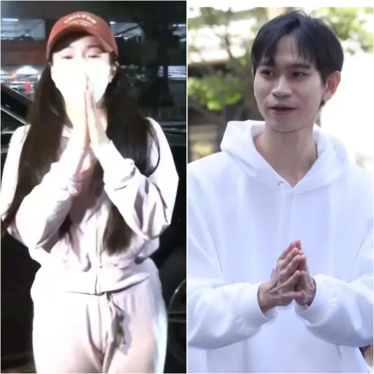 ▲網紅家寧（左）出庭相見前男友Andy（右）。（圖／翻攝畫面、NOWnews攝影中心）