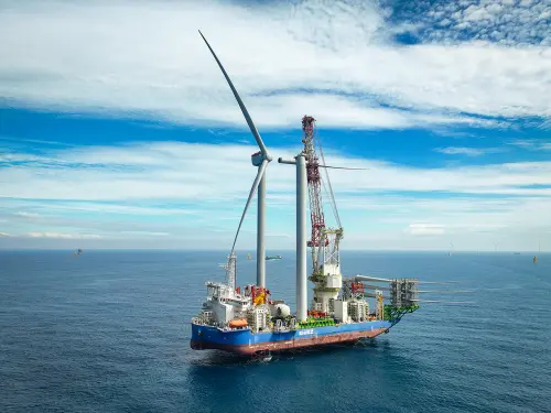 Wind turbines produce power for Taiwan. (Taiwan Power Company)