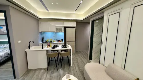 ▲「中山鉑悦」特別引進日系「All in One 精裝修」 ，房價即包含主要裝潢與家電，讓裝潢不再成為額外負擔。（圖／記者陳美嘉翻攝）