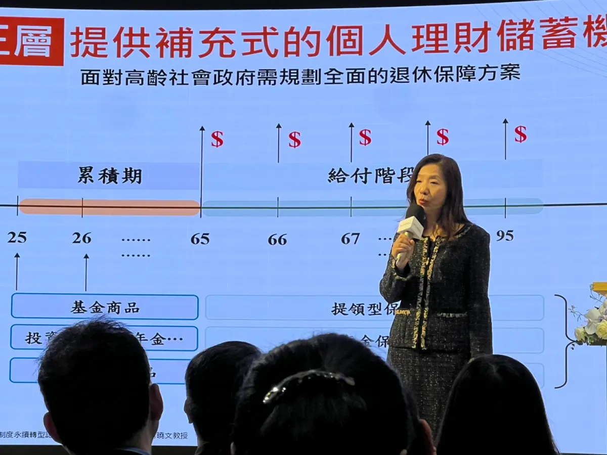 ▲中華民國退休基金協會理事長巫慧燕12日表示，從退休到未來20年，最基本的退休需要1660萬。（圖╱記者林汪靜攝）