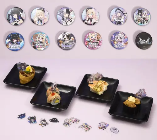 ▲6月16日起開吃4款聯名限定餐點各100元，免費送「8款角色插卡」、「12款盲袋胸章特典」。（圖／壽司郎提供）