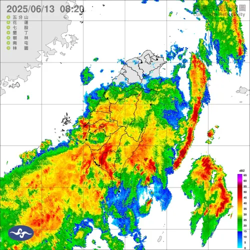 ▲受西南風影響，易有短延時強降雨，氣象署一早針對10縣市發布大雨特報。（圖／氣象署提供）