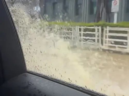 高雄淹水畫面曝光!「開車秒變泛舟」超驚嚇 她傻眼:岸上好多人