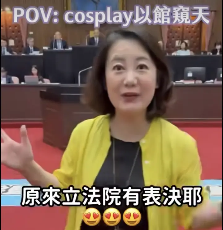 Cos「以館窺天」　吳思瑤：哇立院有表決、還有最棒的總召！