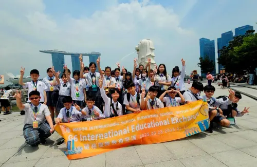 ▲台中葳格小學北屯校區今年的畢業生前往新加坡進行國際教育交流。（圖／葳格提供）