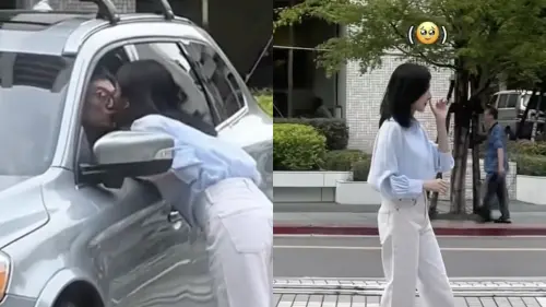 ▲楊謹華跟老公Ben吻別後還轉過頭整理離別的難過情緒。(圖/翻攝自楊謹華IG) ▲楊謹華跟老公Ben吻別後還轉過頭整理離別的難過情緒。(圖/翻攝自楊謹華IG)