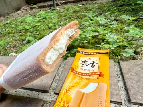 ▲「麥香奶茶雪糕」吃起來較像是清淡版麥香奶茶,不會太黏膩,還原度有7成以上。(圖/記者黃韻文攝) ▲「麥香奶茶雪糕」吃起來較像是清淡版麥香奶茶,不會太黏膩,還原度有7成以上。(圖/記者黃韻文攝)