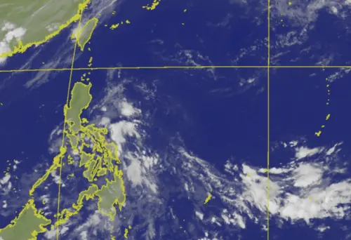 ▲雖然台灣南方仍有一些雲系在整合，但近期環境不利發展，颱風生成機率較低。（圖／中央氣象署）