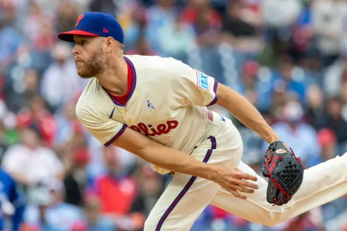 ▲MLB費城費城人王牌Zack Wheeler今（16）日對上多倫多藍鳥，繳出6局失2分好投，帶領費城人以11：4擊敗藍鳥，拿下本季第7勝，而他《The Athletic》採訪時，也坦言這份合約走完後，自己就將告別棒球生涯。（圖／美聯社／達志影像）