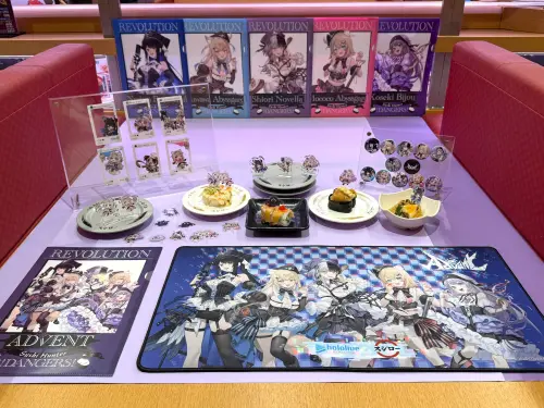▲壽司郎×《hololive English -Advent-》海味獵人懸賞令，6月16日起全台開搶54款周邊商品。（圖／記者蕭涵云攝）
