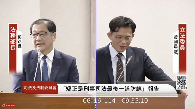 影／黃國昌質詢播「惡檢」偵訊音檔！法務部長慌了　怒喊這句