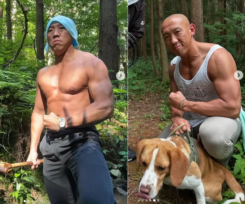 肌肉和尚野外遭熊攻擊！可愛米格魯挺身狂吠嚇跑熊救命