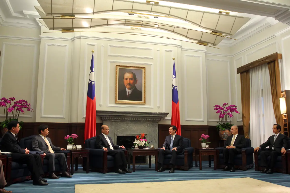 ▲2014年4月，馬英九曾與當時的民進黨主席蘇貞昌見面。（圖／總統府提供）