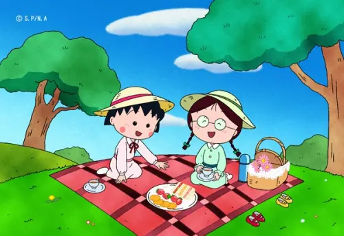 ▲櫻桃小丸子與小玉形影不離，是最要好的朋友。（圖／翻攝自櫻桃小丸子FB）