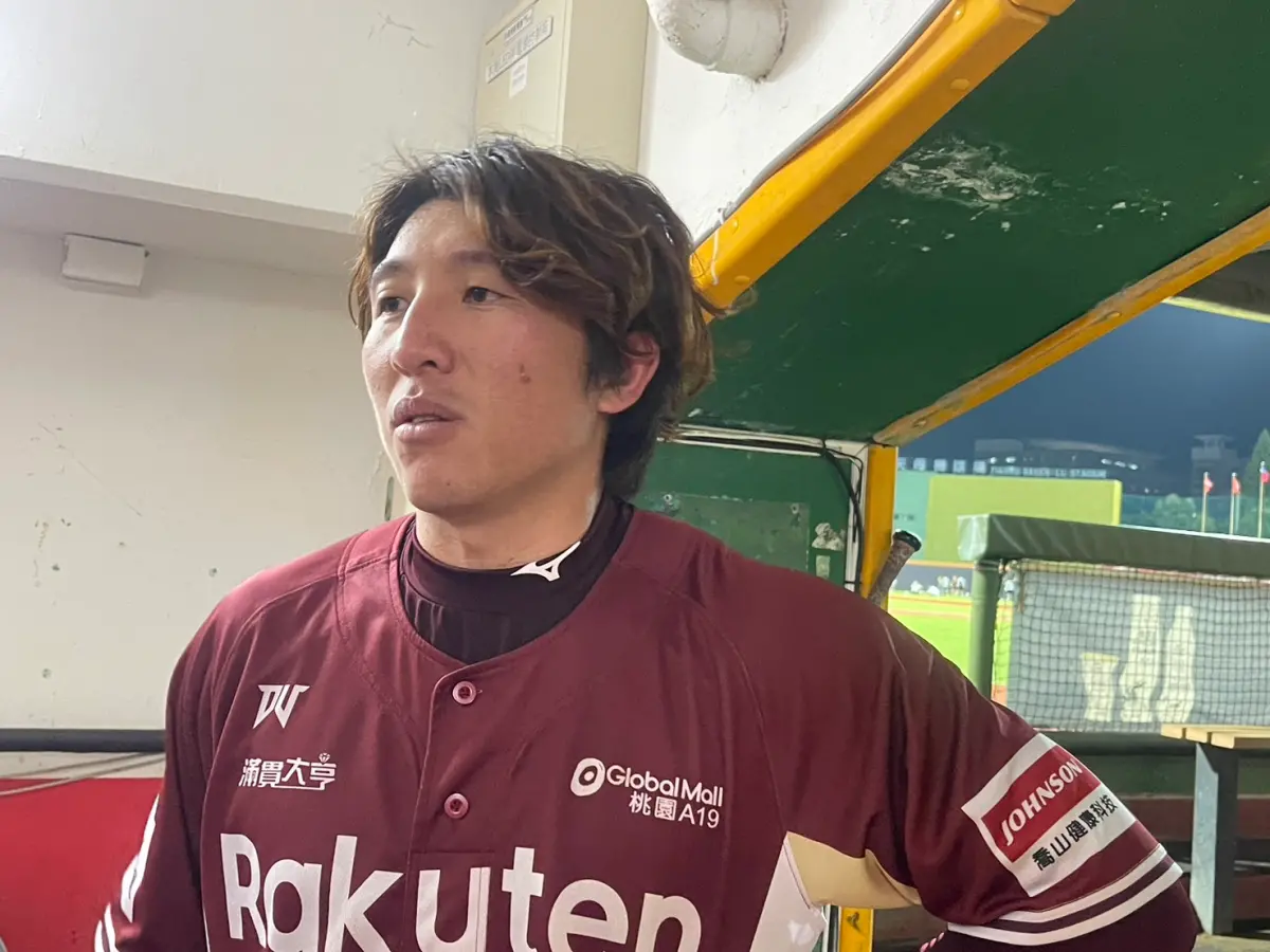 ▲樂天桃猿外野手成晉靠著致勝安打拿到本季第一次單場MVP，賽後主動提及高中學弟林靖凱，希望可以跟他說聲加油。（圖／記者林子翔攝）