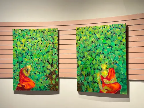 蔣勳《祇樹給孤獨園》書畫作 百年書香與千年智慧對話 ▲蔣勳《祇樹給孤獨園》以最新畫作祝禱眾生平安(中央書局提供)