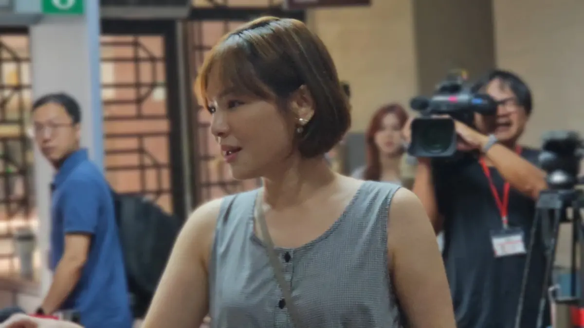 ▲網紅陳沂出庭。（圖／記者劉松霖攝）