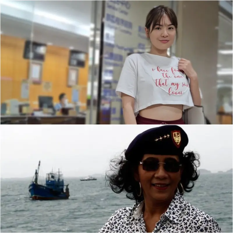 ▲李怡貞對陳沂（上）求償7億印尼盾，暗酸陳沂到處開戰的行徑類似印尼「鐵血女部長」蘇西（下）親自下海砲轟非法漁船。（圖／記者劉松霖攝、翻攝臉書）