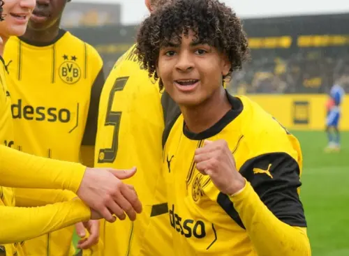 ▲Mathis Albert在2022年於美國MLS Next Showcase的U14比賽中,就吸引了拜仁慕尼黑、阿賈克斯與多特蒙德等歐洲豪門球探駐足。(圖/取自官方x) ▲▲Mathis Albert在2022年於美國MLS Next Showcase的U14比賽中,就吸引了拜仁慕尼黑、阿賈克斯與多特蒙德等歐洲豪門球探駐足。(圖/取自官方x)